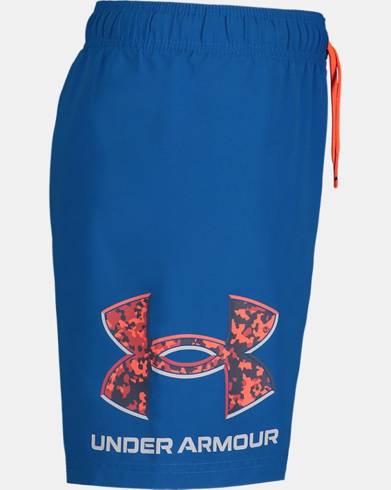 Boys' UA Crystal Speckle Logo Volleys, Blue, pdpMainDesktop image number 2